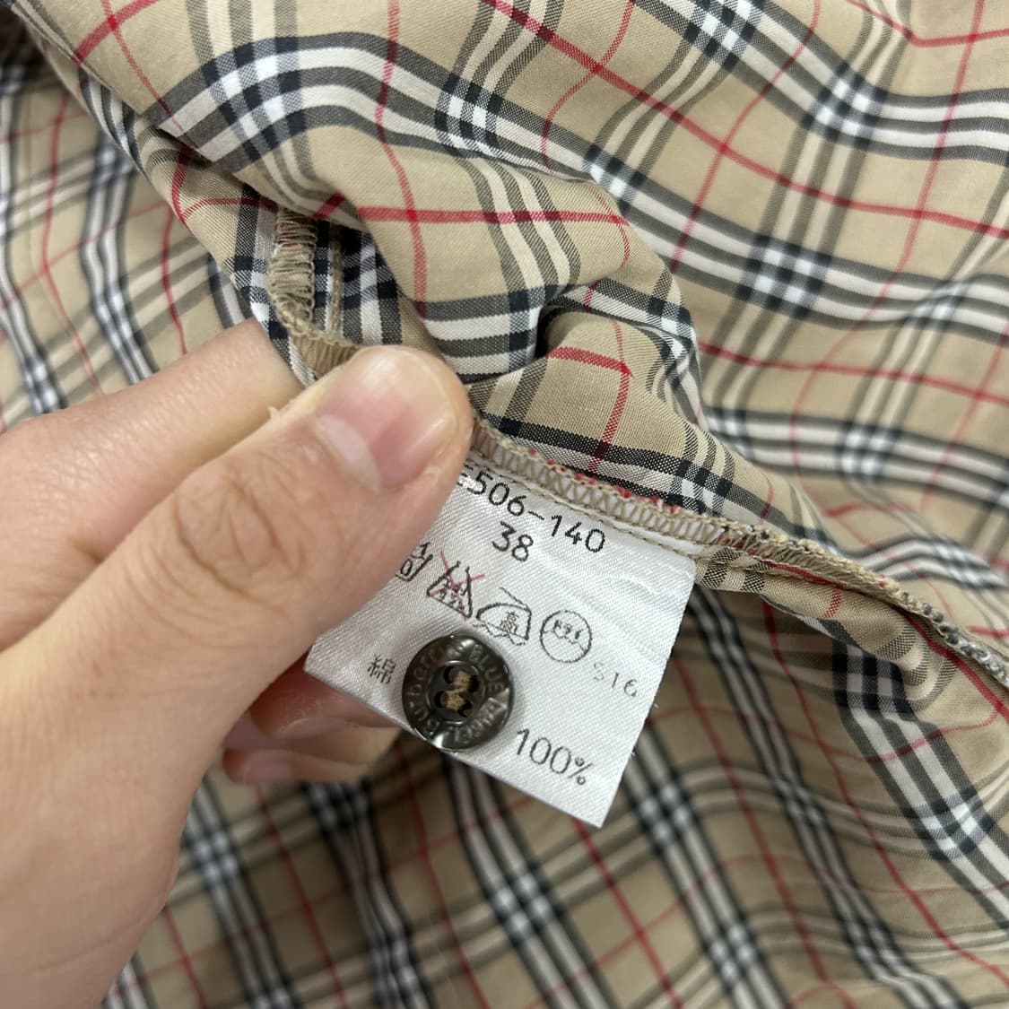 버버리 블루라벨 일본 정품 체크 셔츠 s 상품이미지4