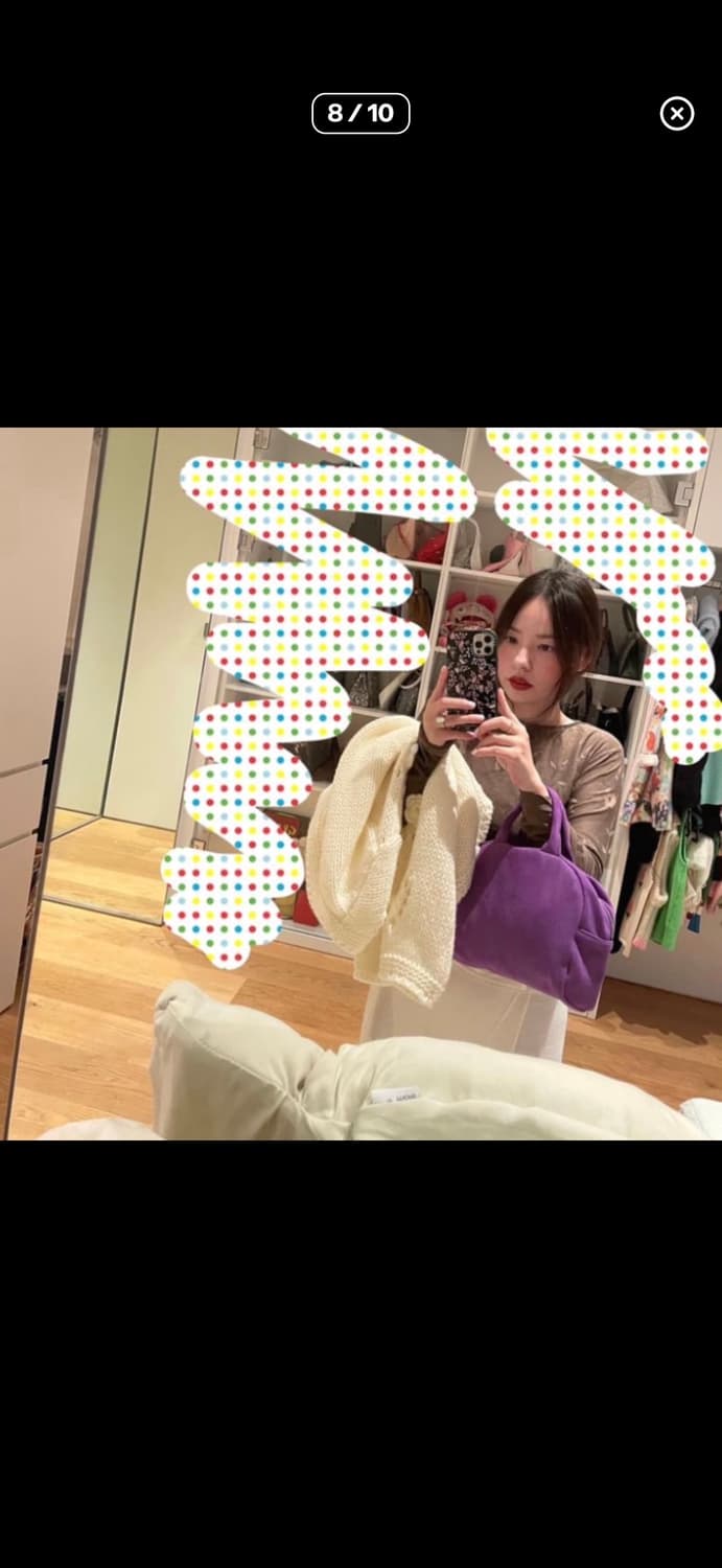 꼼데가르송 스웨이드백 퍼플 스몰 상품이미지3