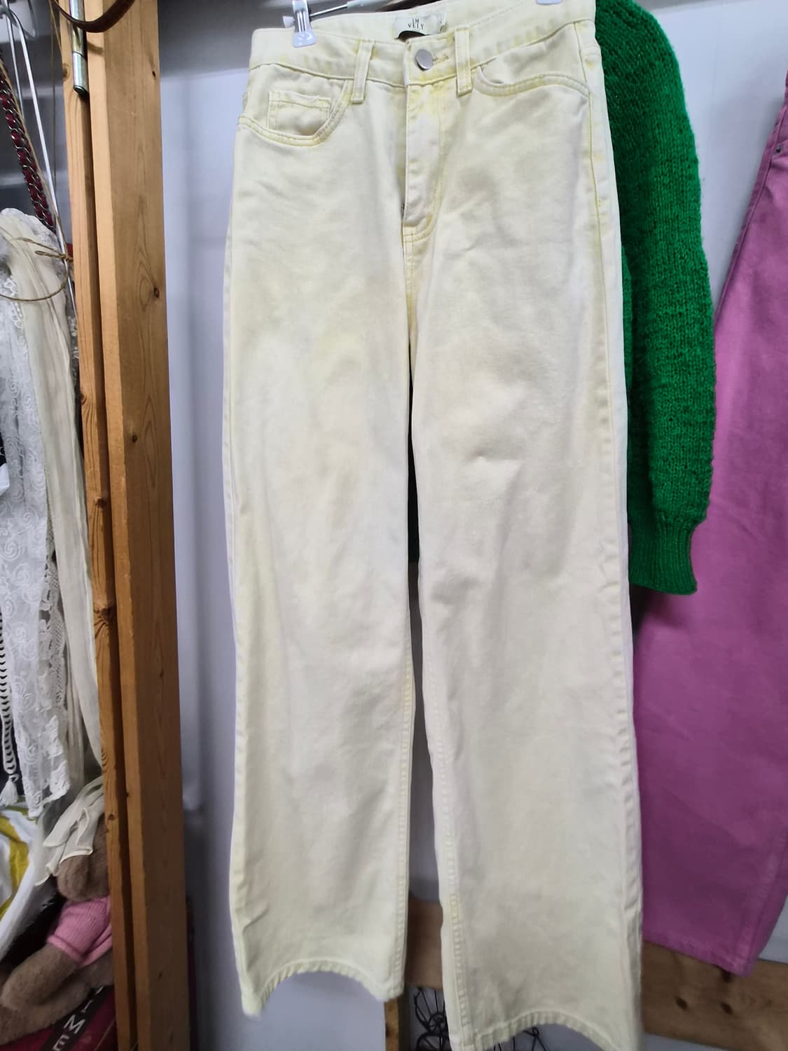 그린 핸드메이드 봄니트. 임블리 파스텔 면팬츠 상품이미지7