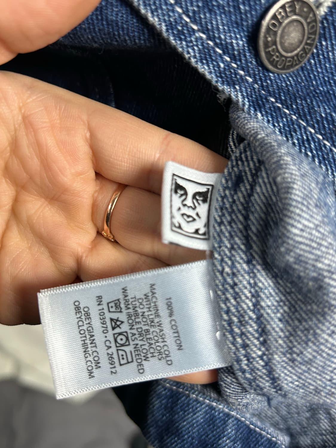 오베이 도베르만패치 데님자켓 상품이미지7