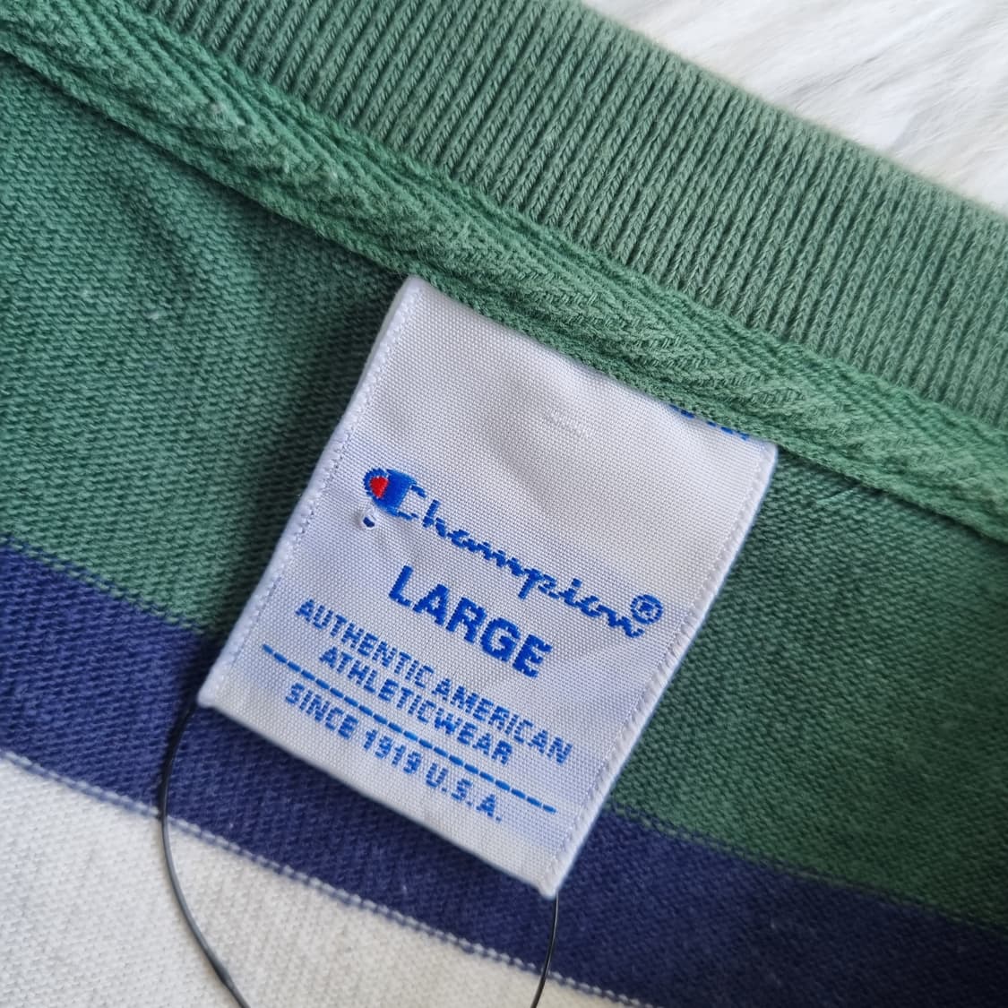 챔피온 Champion C3-R303 스트라이프 반팔티 1985 상품이미지4