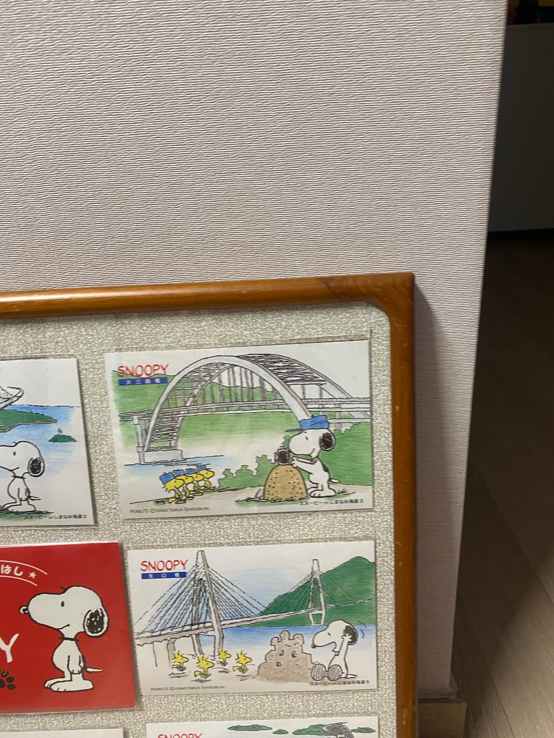 🐾 SNOOPY in 시마나미카이도한정 포스트카드 8종 액자 세트 상품이미지6