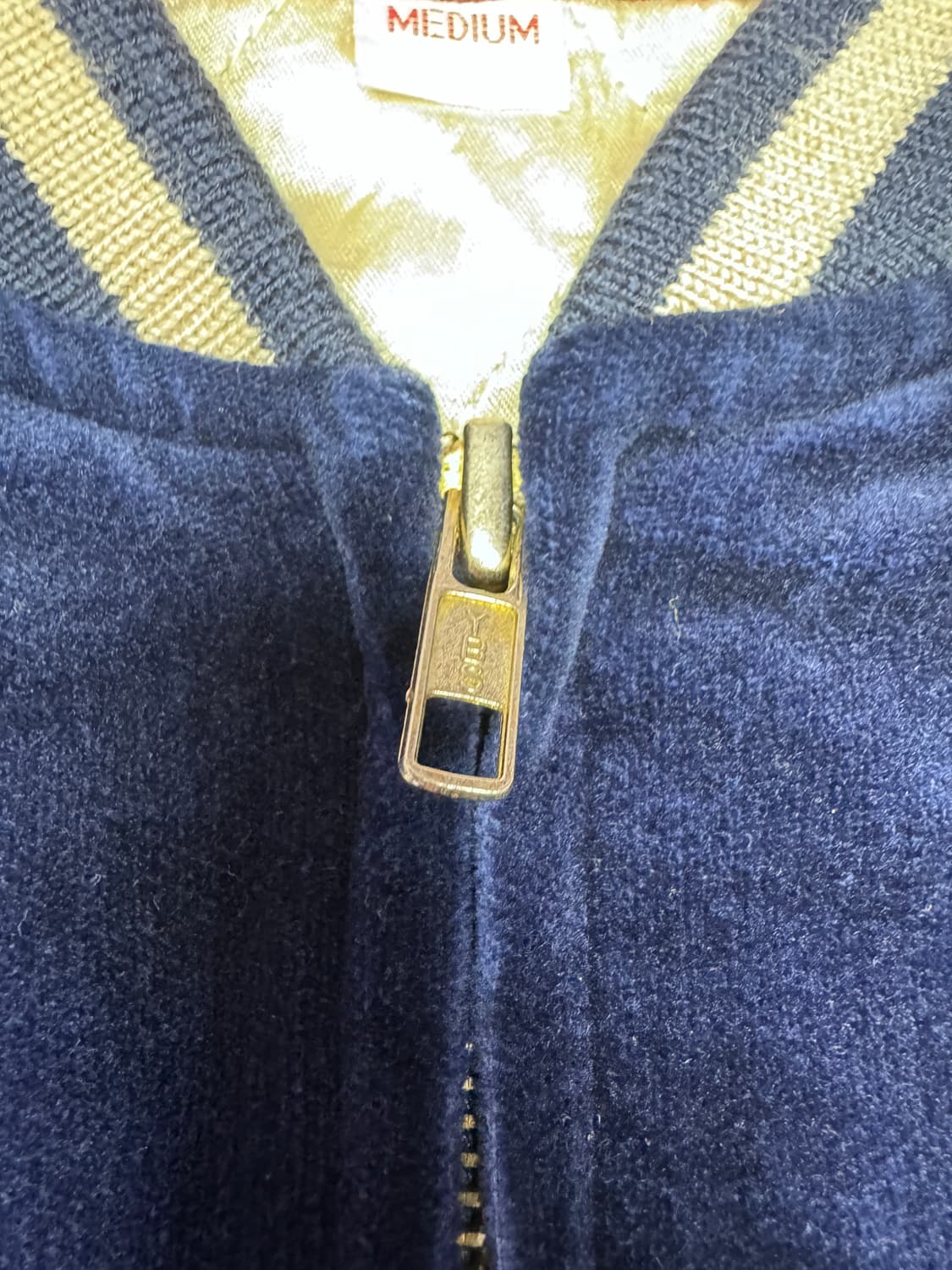 빈티지 90s HOUSTON 벨벳 스카쟌 네이비 M 상품이미지6