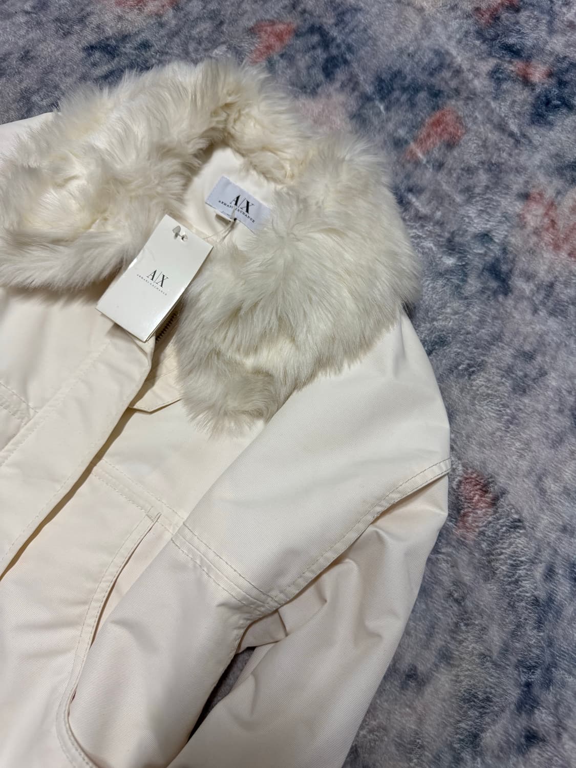 Armani ivory trimming fur jacket 상품이미지4