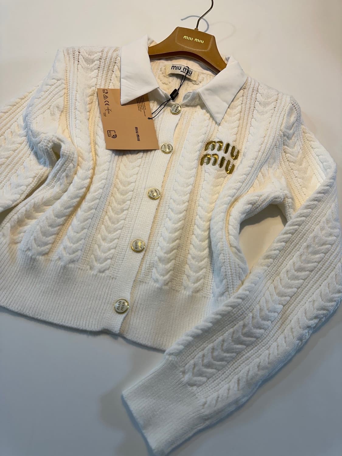 (새상품)미우미우셔츠카라가디건 상품이미지7