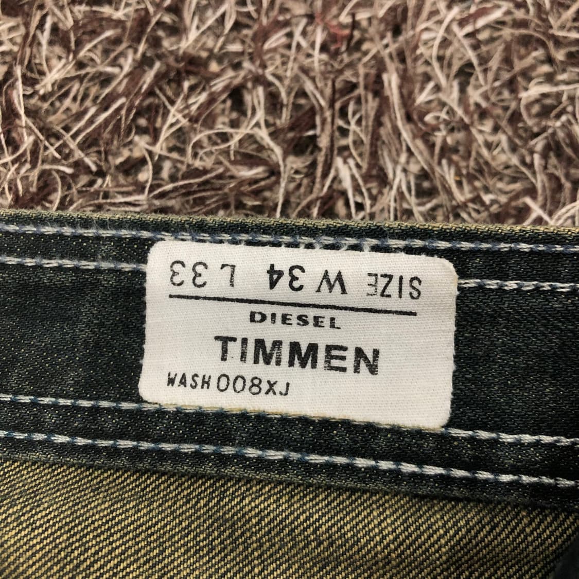 데드스탁 디젤 TIMMEN 워시드 카우레더 포켓 워싱 데님 팬츠 상품이미지8