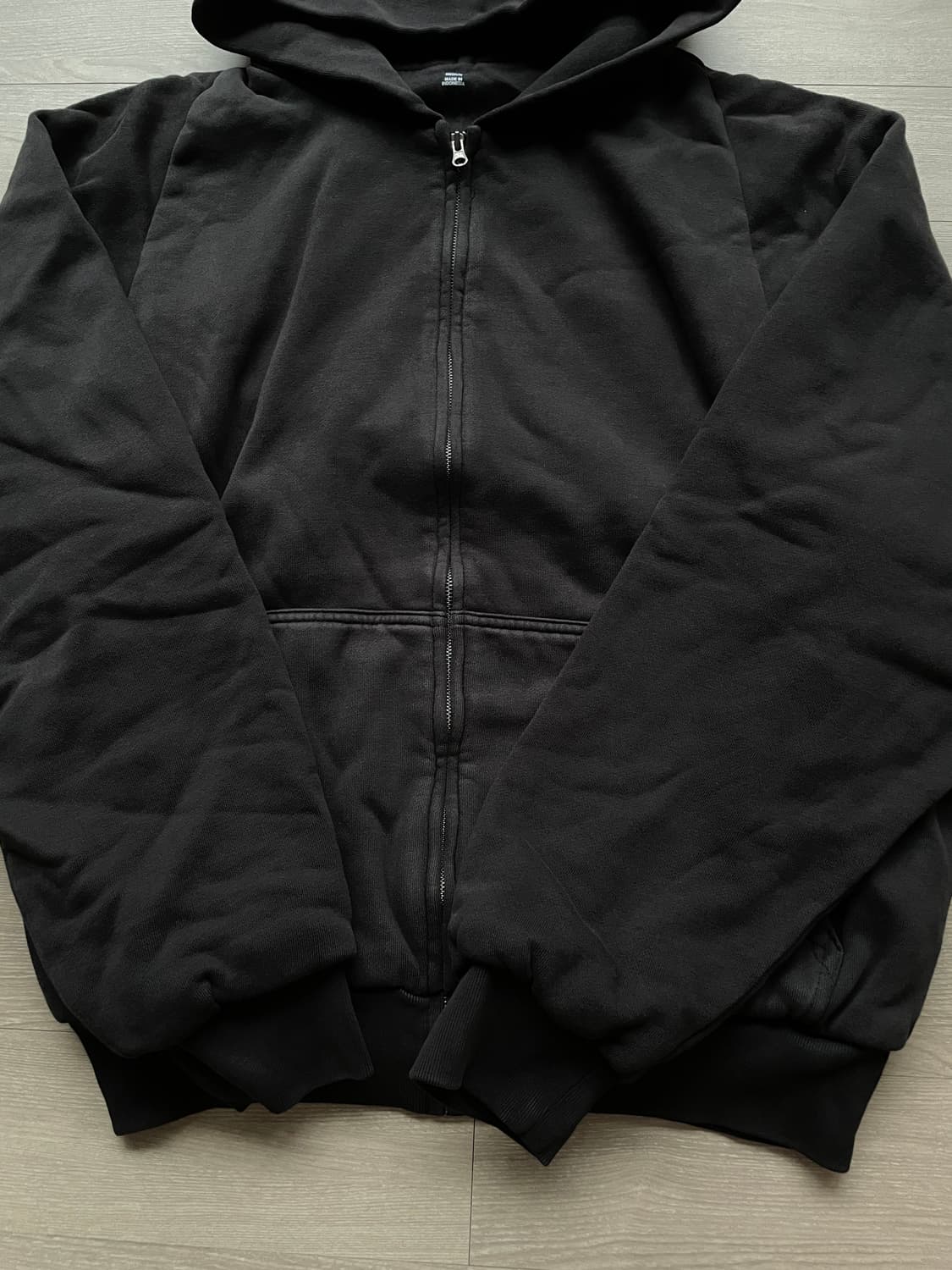 이지 갭 블랙 후드 집업 미발매 상품이미지4
