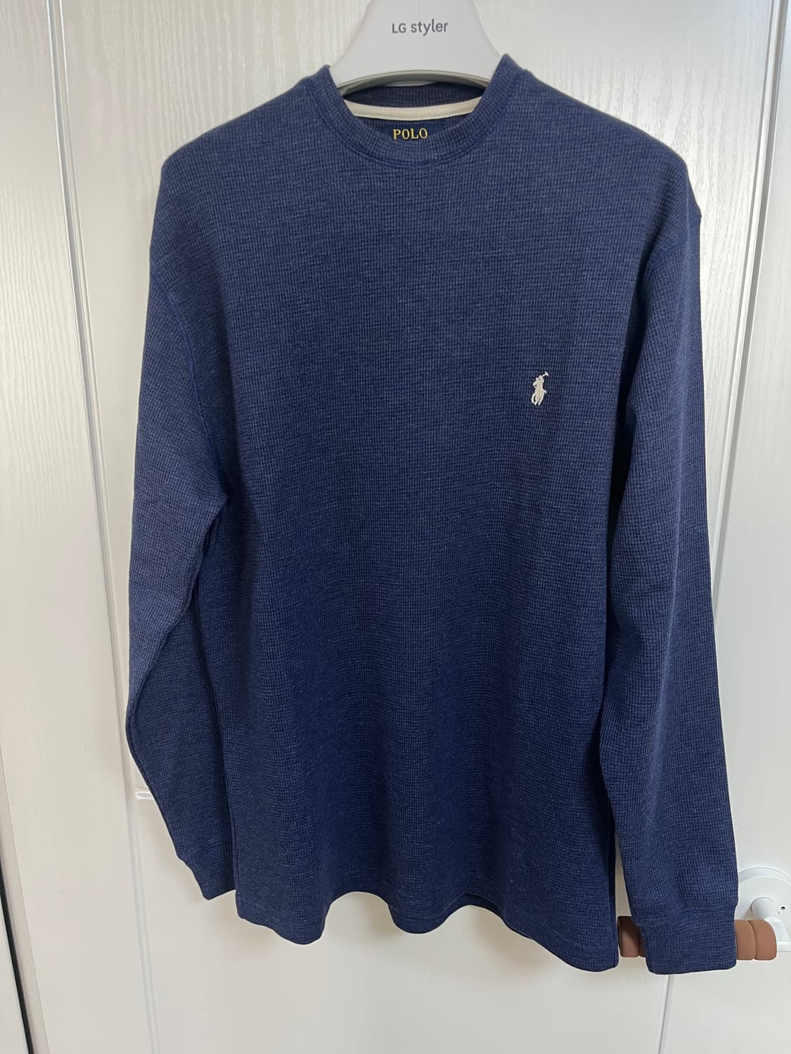 폴로 와플 긴팔티셔츠 95~슬림100 상품이미지1