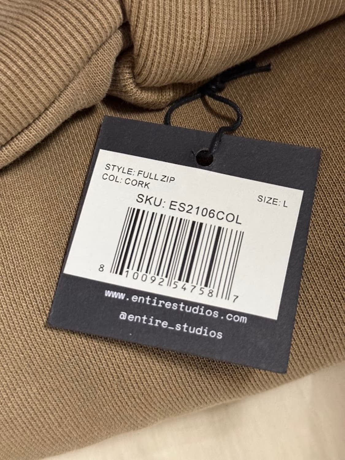 엔타이어스튜디오 후드 풀 집업 cork컬러 상품이미지3