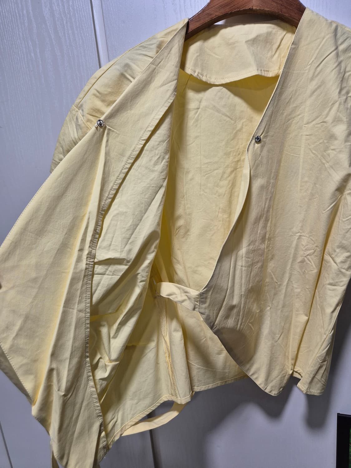 (타임세일)(새상품)jellpe 옐로우 랩 블라우스 상품이미지5