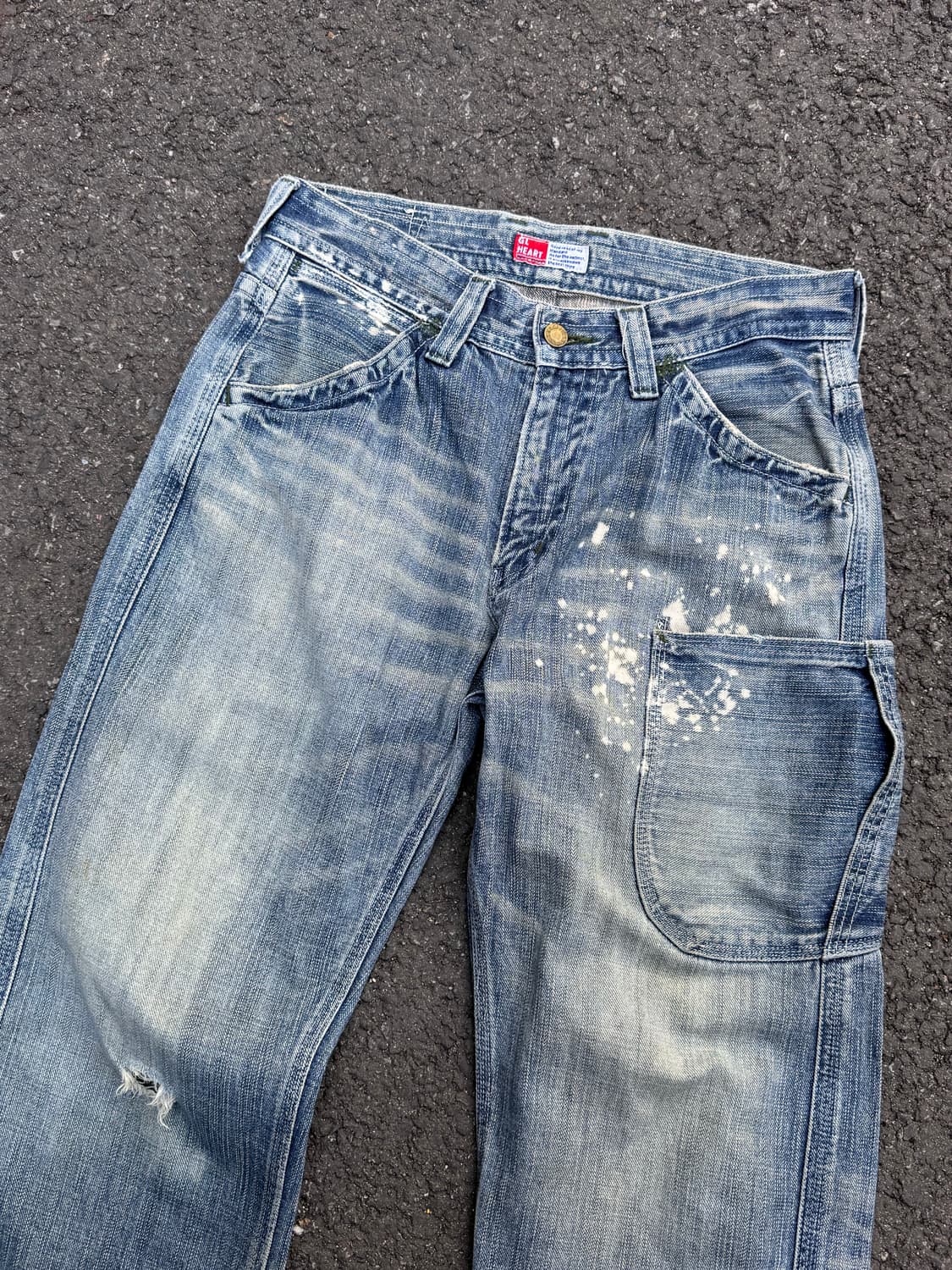 GL Heart by 빅존 페인팅 데님 카펜터팬츠 상품이미지4