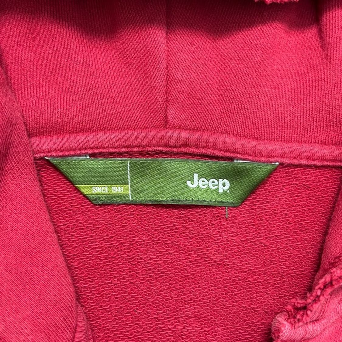 JEEP 스타 후드집업 레드 S 상품이미지4