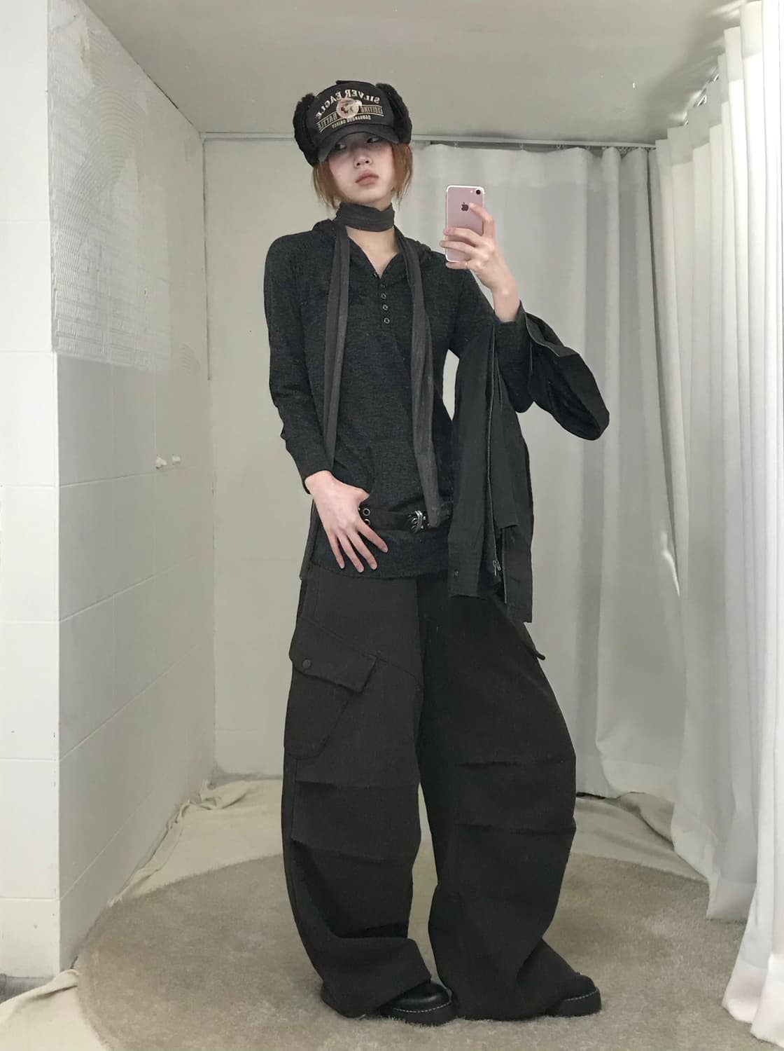 빈티지 브라운 캐주얼 웨스턴 이너 코디 세트 상품이미지3