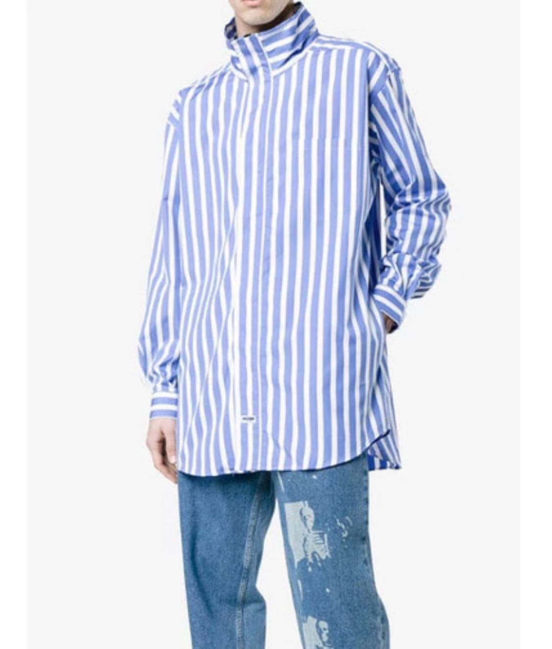 마틴로즈 스트라이프 셔츠 자켓 상품이미지7