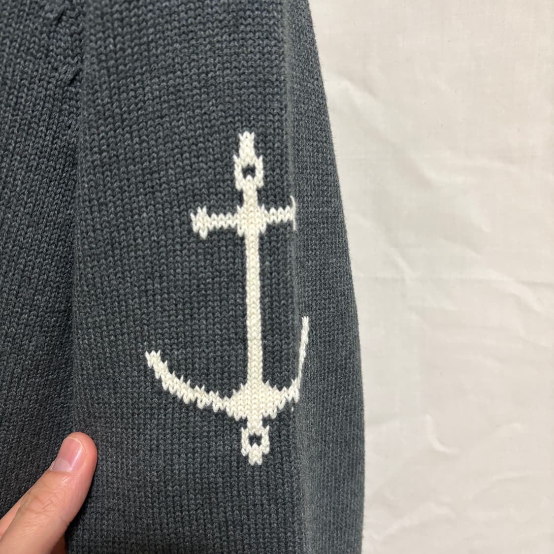 건지울른스 피셔맨 크루넥 니트 / 차콜, XL 상품이미지5