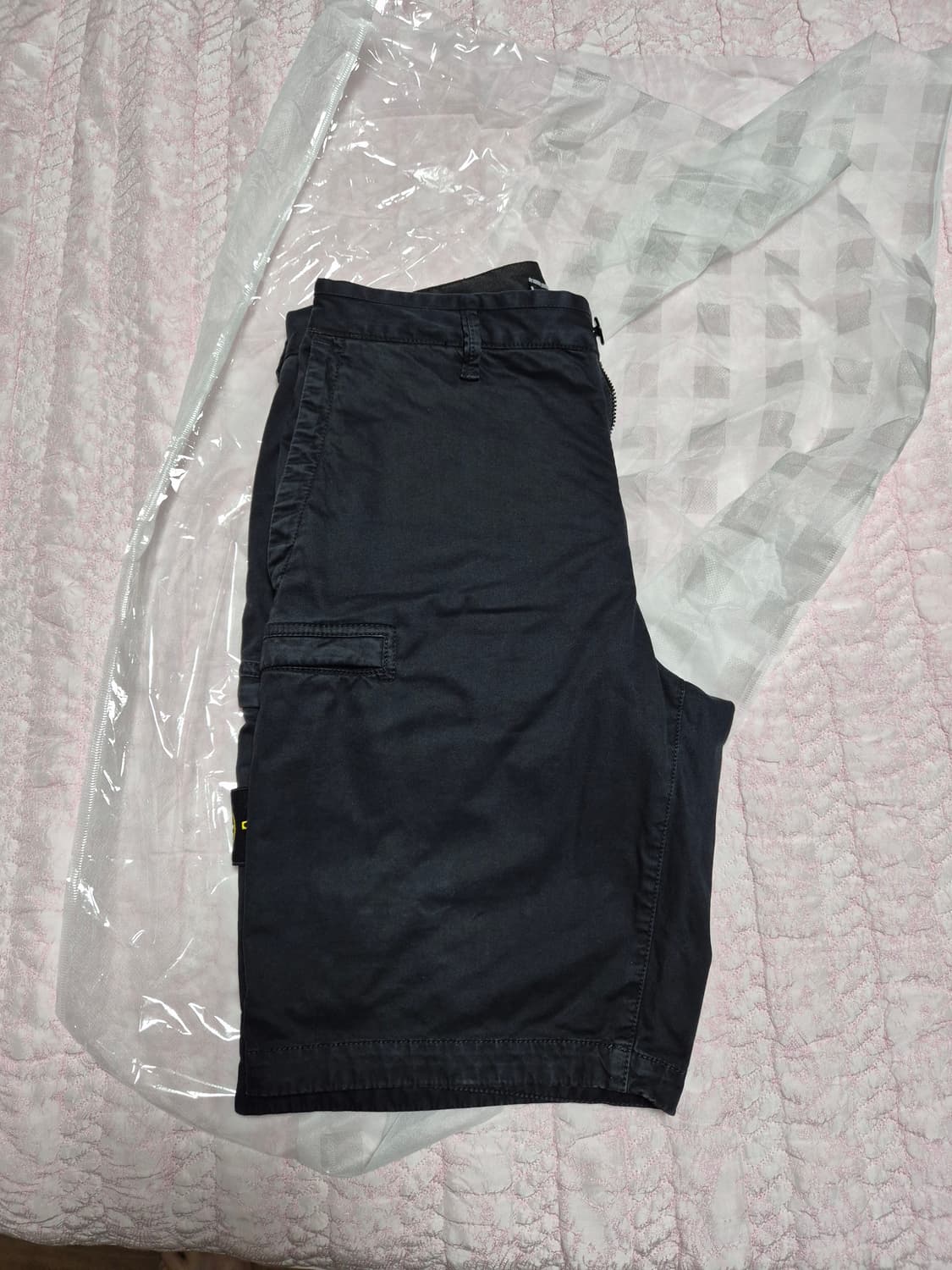 정품 스톤아일랜드 카고반바지 34-XL 블랙 상품이미지4