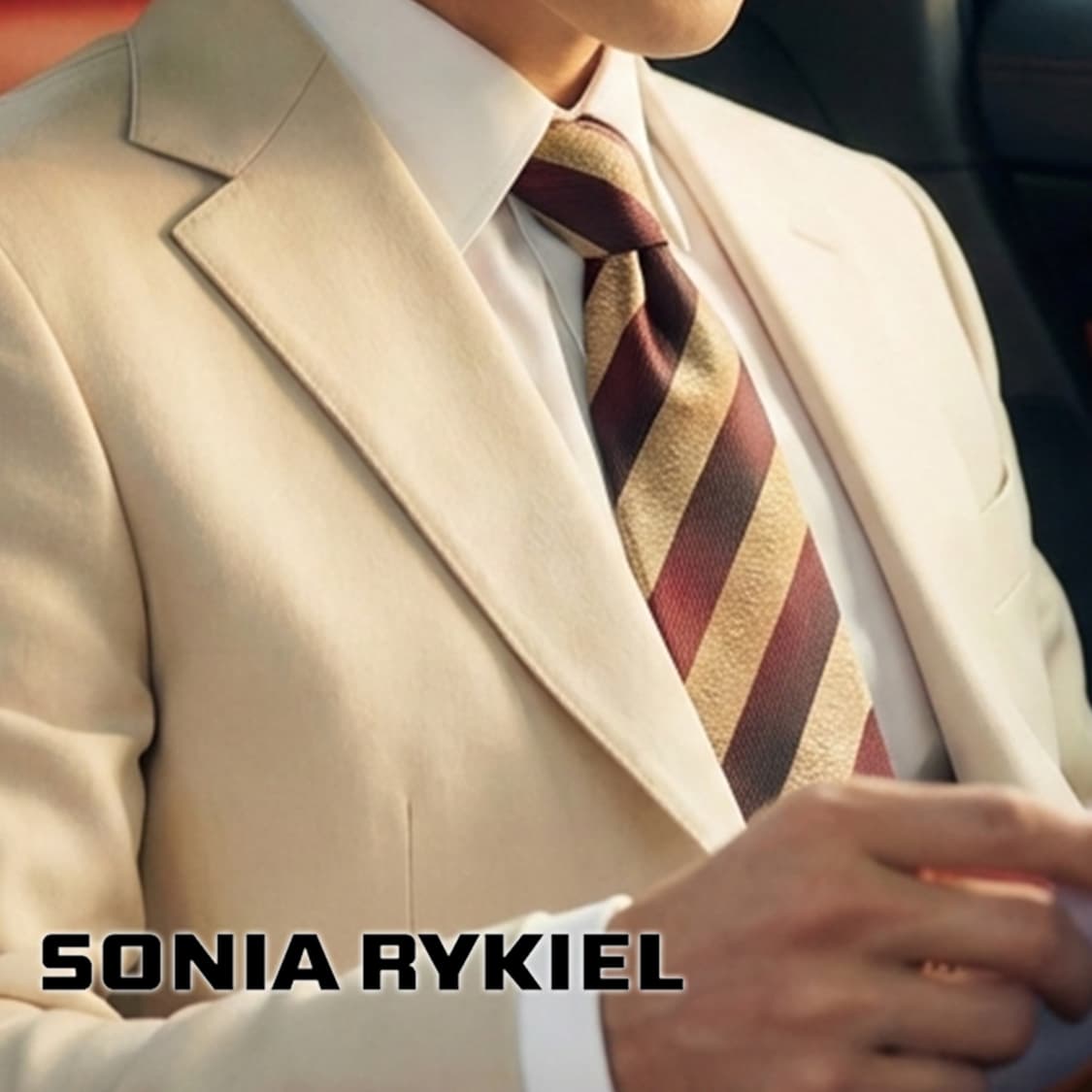 소니아 리키엘 브라운 스트라이프 넥타이 9.5cm A+등급 E919
 상품이미지1