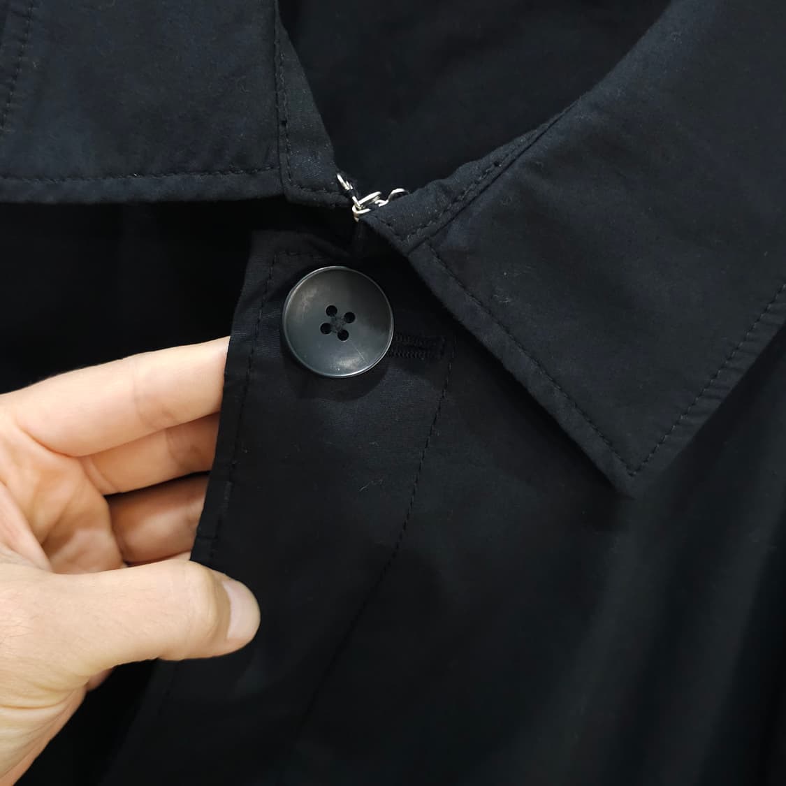 일본 J.FERRY MEN 블랙 코튼 싱글코트- M-L 상품이미지4