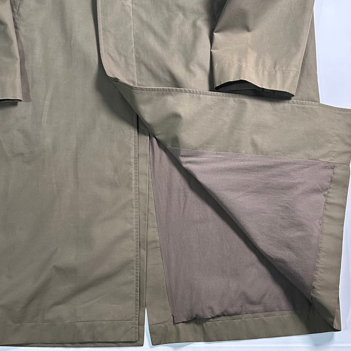 스튜디오니콜슨 카키 싱글 트렌치 코트 상품이미지4