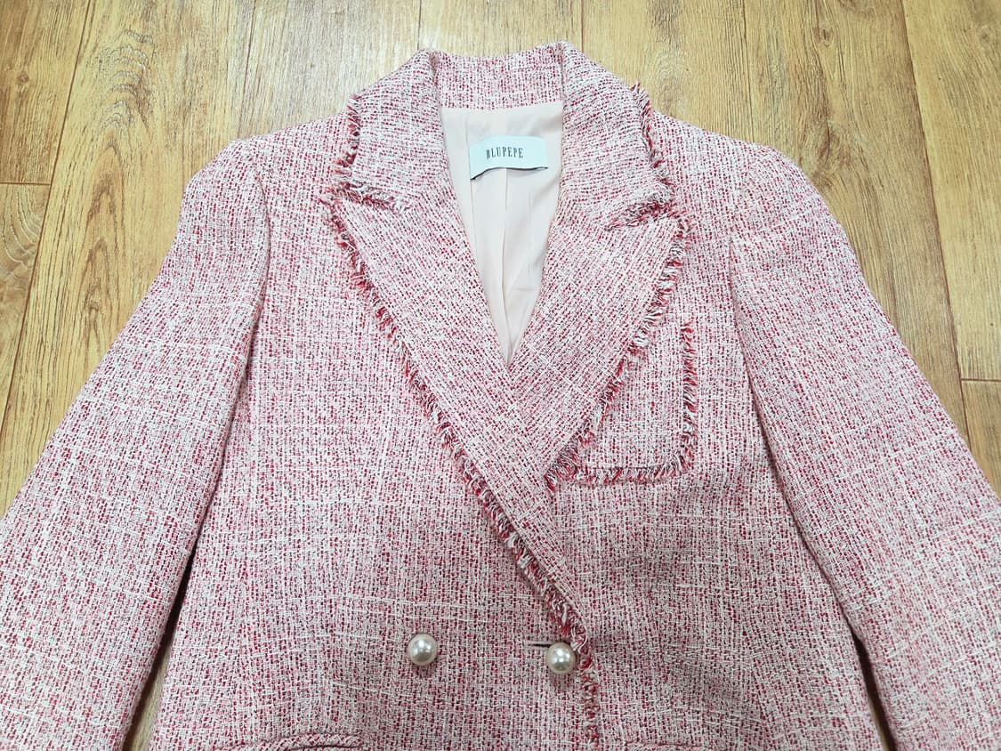 블루페페(BLUPEPE) 진주버튼 트위드자켓 55 새상품 상품이미지2