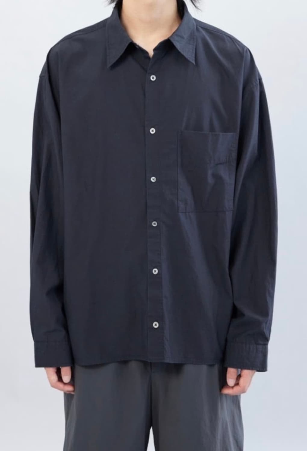 해칭룸 크롭셔츠 다크네이비 3 상품이미지1