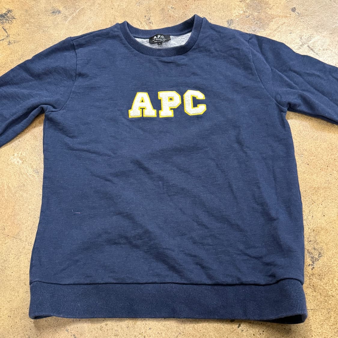 [정품/L] A.P.C 아페쎄 네이비 로고 맨투맨 b8 상품이미지3