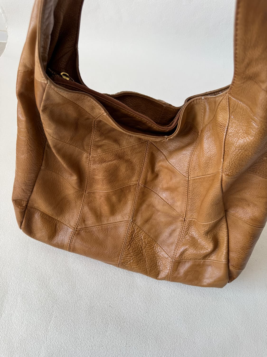 Pre owned 패치워크 레더 숄더백 상품이미지2