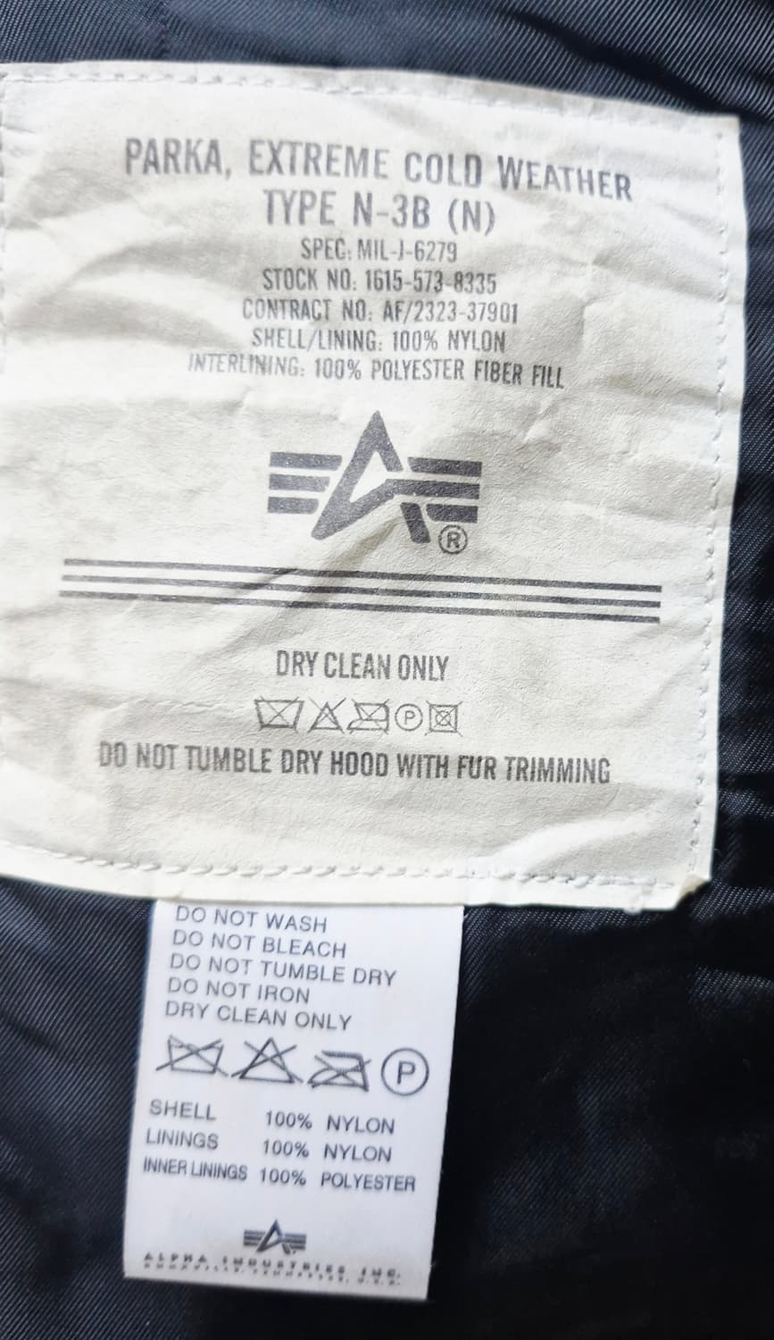 90's 알파인더스트리 N-3B 세이지그린 L 상품이미지8