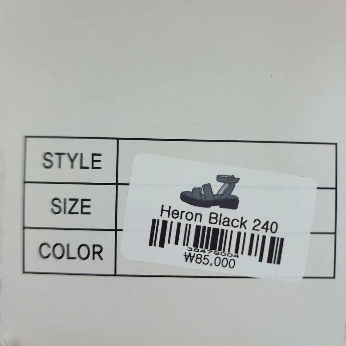240 마크모크 Heron 청키 스트릿 샌들 5cm 블랙 스트랩 통굽 상품이미지7