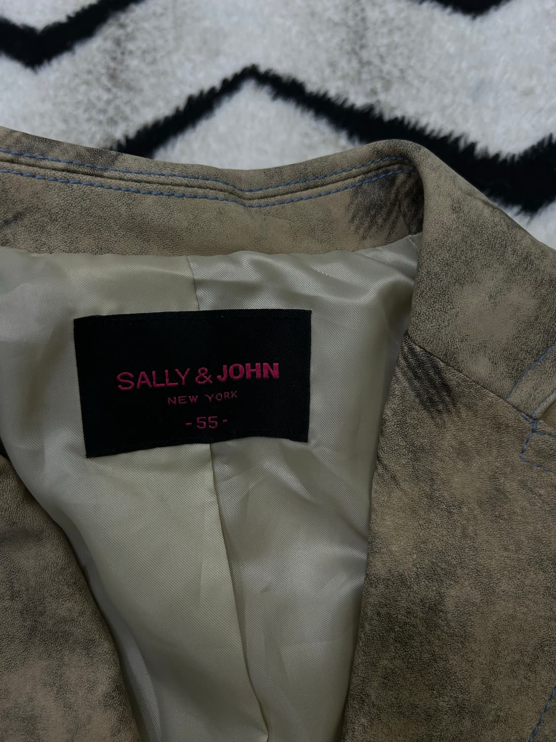 [55]Sally&John 양가죽 워싱 블레이저/베이지 상품이미지5