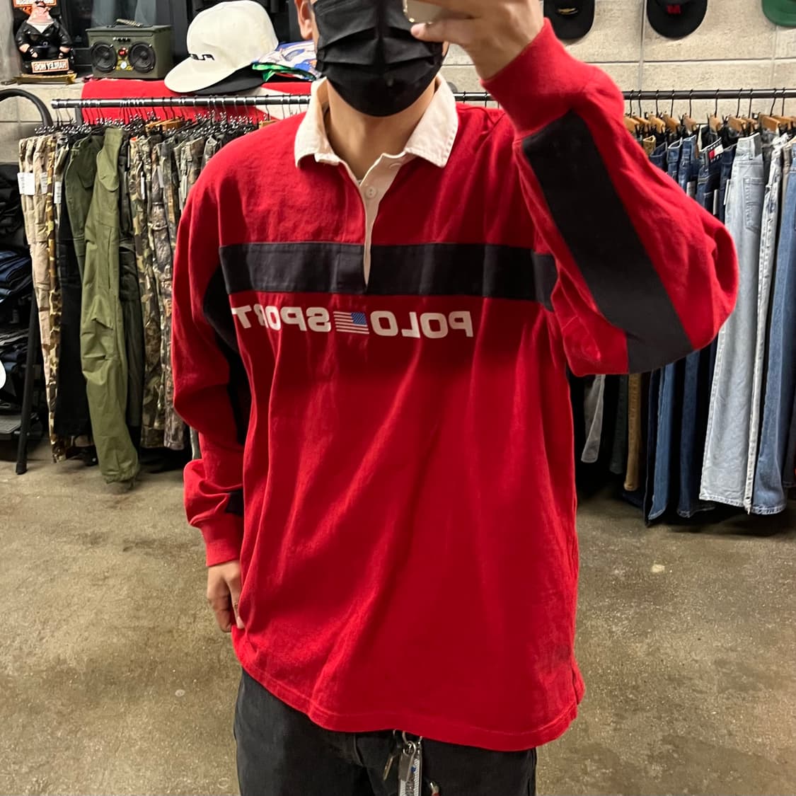 90s 폴로스포츠 스펠아웃 럭비 셔츠 (110) 상품이미지6