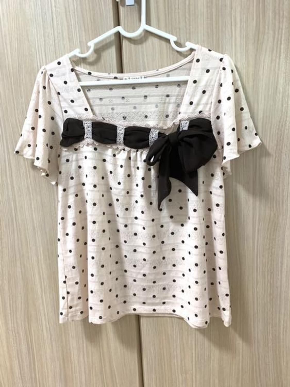 짜잔씨 엑시즈팜 도트 리본 상의 라떼갸루 희메갸루 아가일 큐롯 리즈리사 상품이미지2