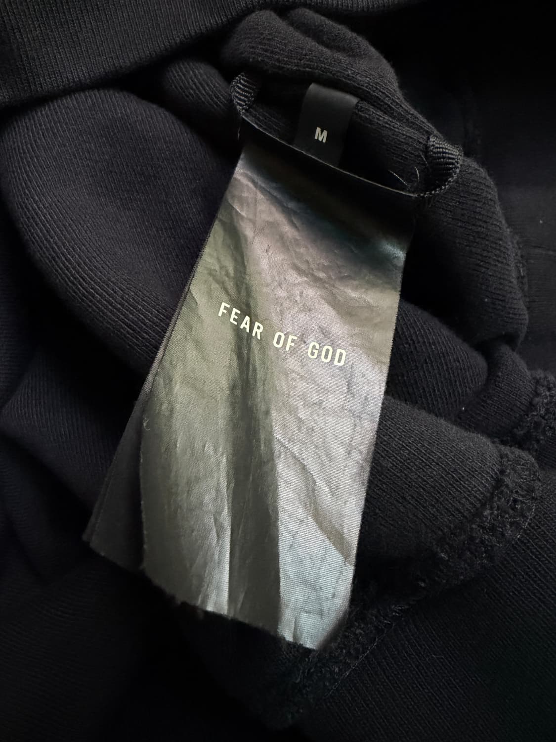 피어오브갓 7th 선페이드 FG 로고 맨투맨 빈티지 블랙 크루넥 스웻셔츠 상품이미지6