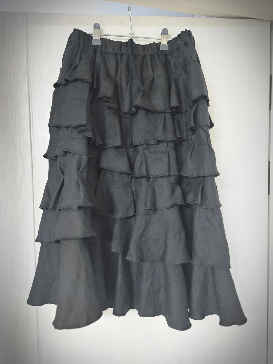 블랙 꼼데가르송 티어드 러플 스커트 2022ss  xs 상품이미지3