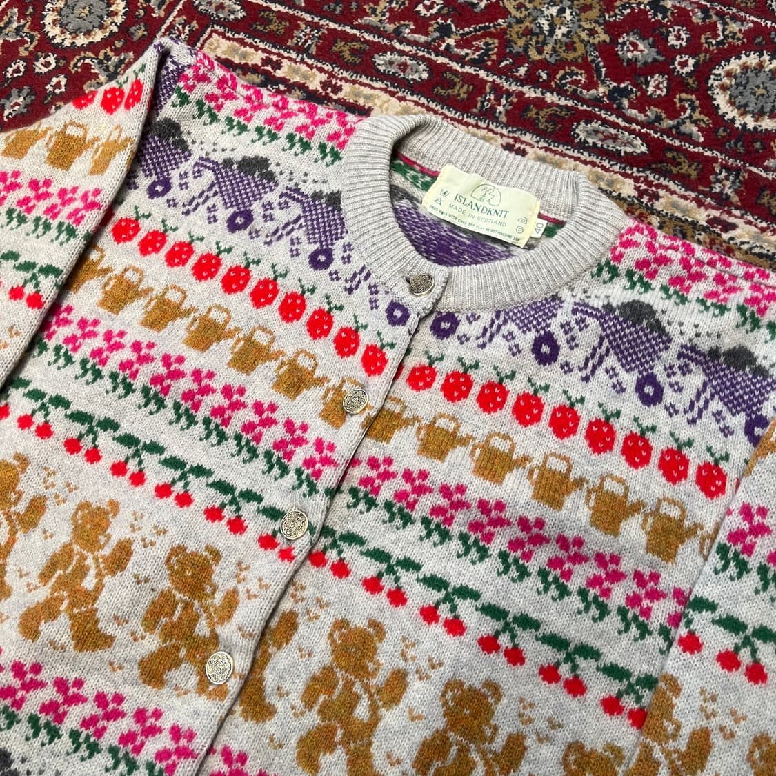 왕귀여운 그레이트풀데드st 울 가디건 [ 55-66 ] 상품이미지2