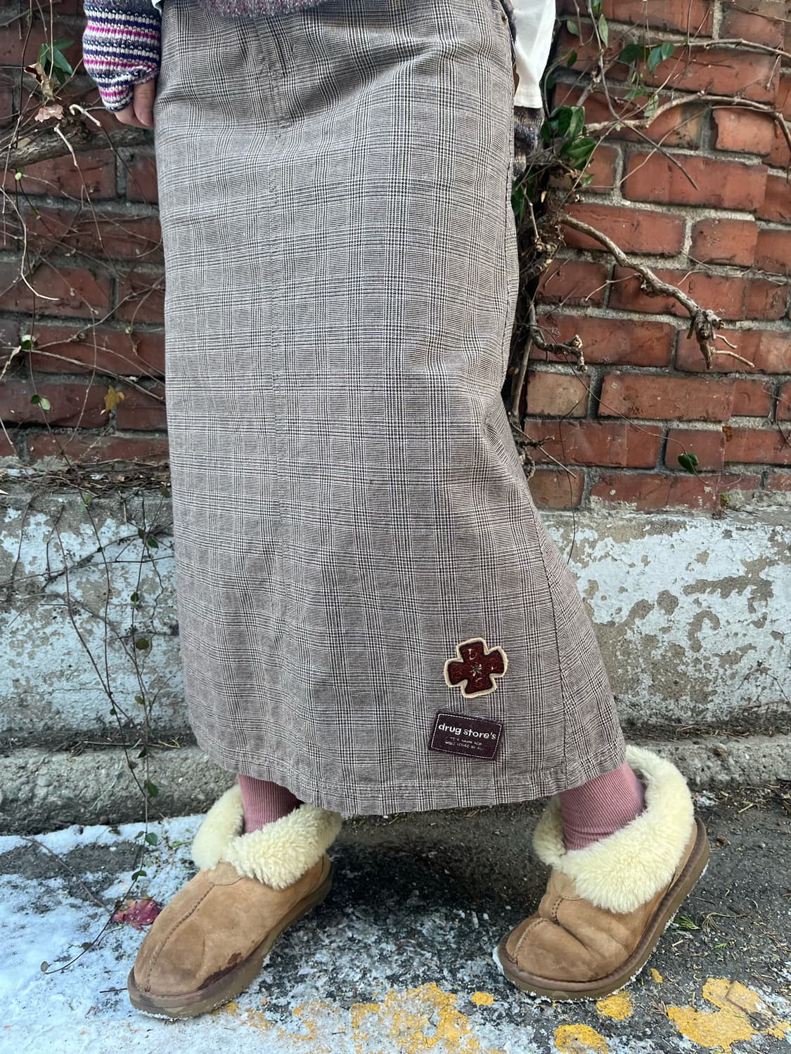 drugstores 일본무드 체크패턴 롱스커트 상품이미지3