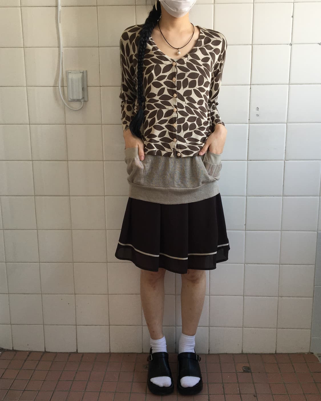 Pattern knit cardigan 상품이미지1