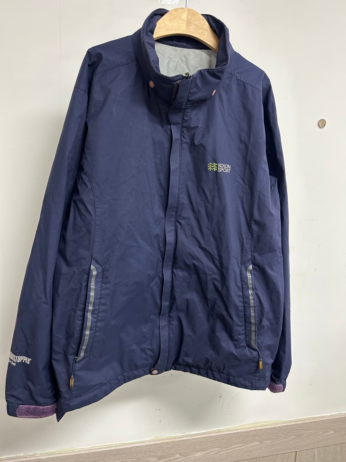 코오롱스포츠 네이비 바람막이 100 상품이미지2