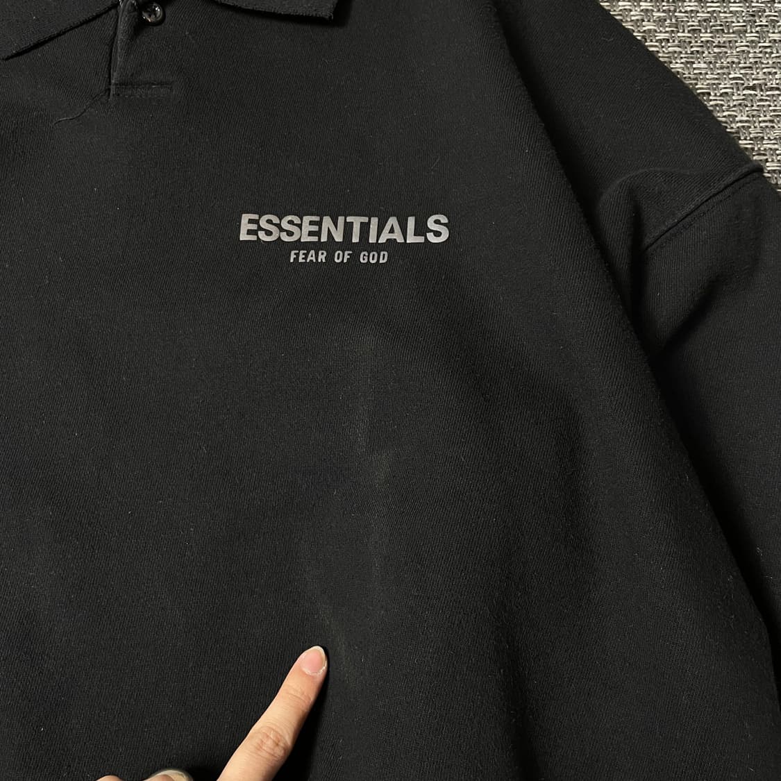 피어오브갓 에센셜 블랙 카라 맨투맨 상품이미지5