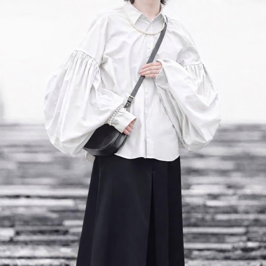 20ss 꼼데가르송 옴므플러스 벌룬슬리브 셔츠 s 상품이미지1