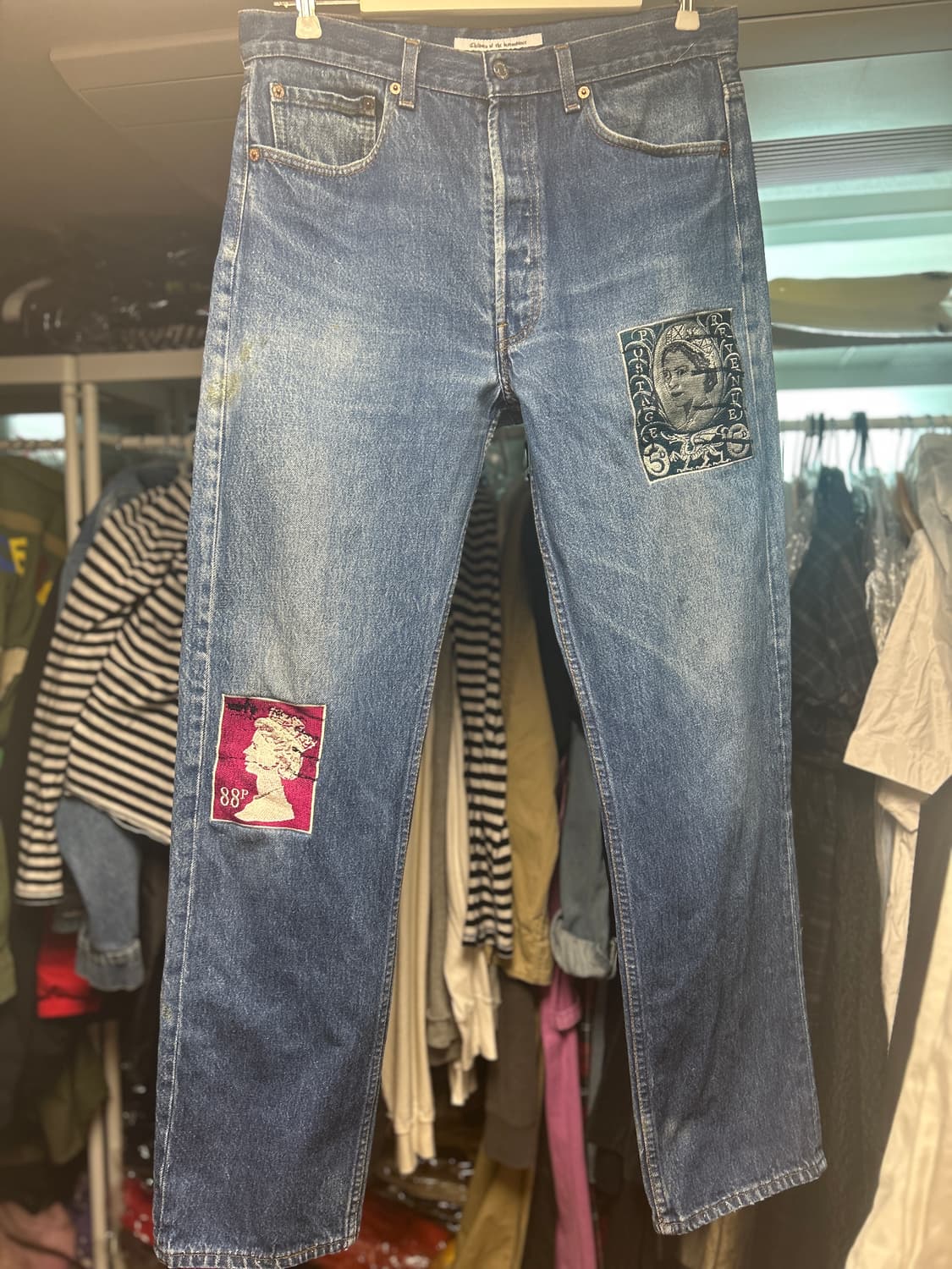 칠드런오브더 디스코댄스 초상화 패치 자수 데님 2 상품이미지1