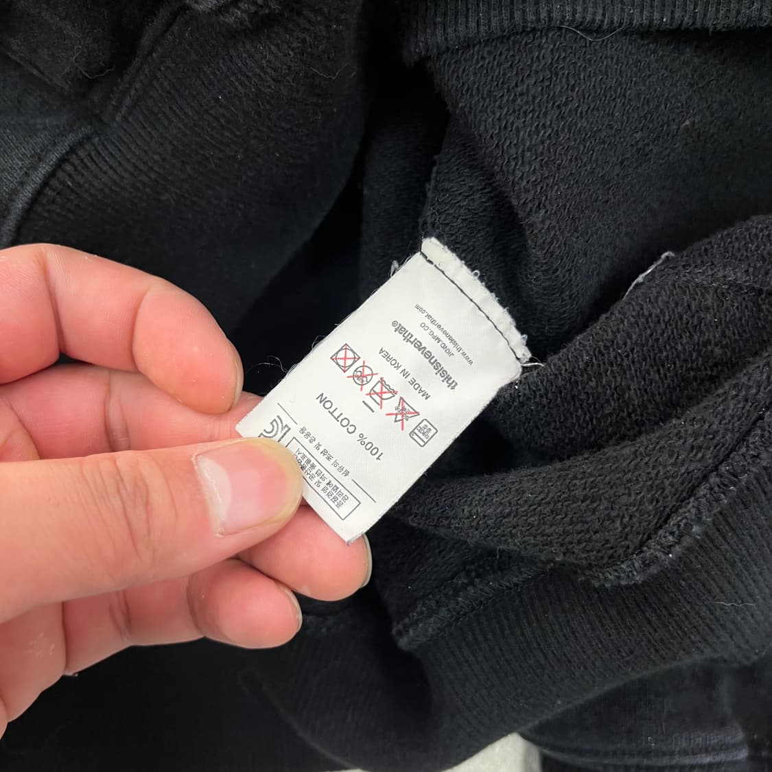 105 디스이즈네버댓 자수로고 후드티 상품이미지5