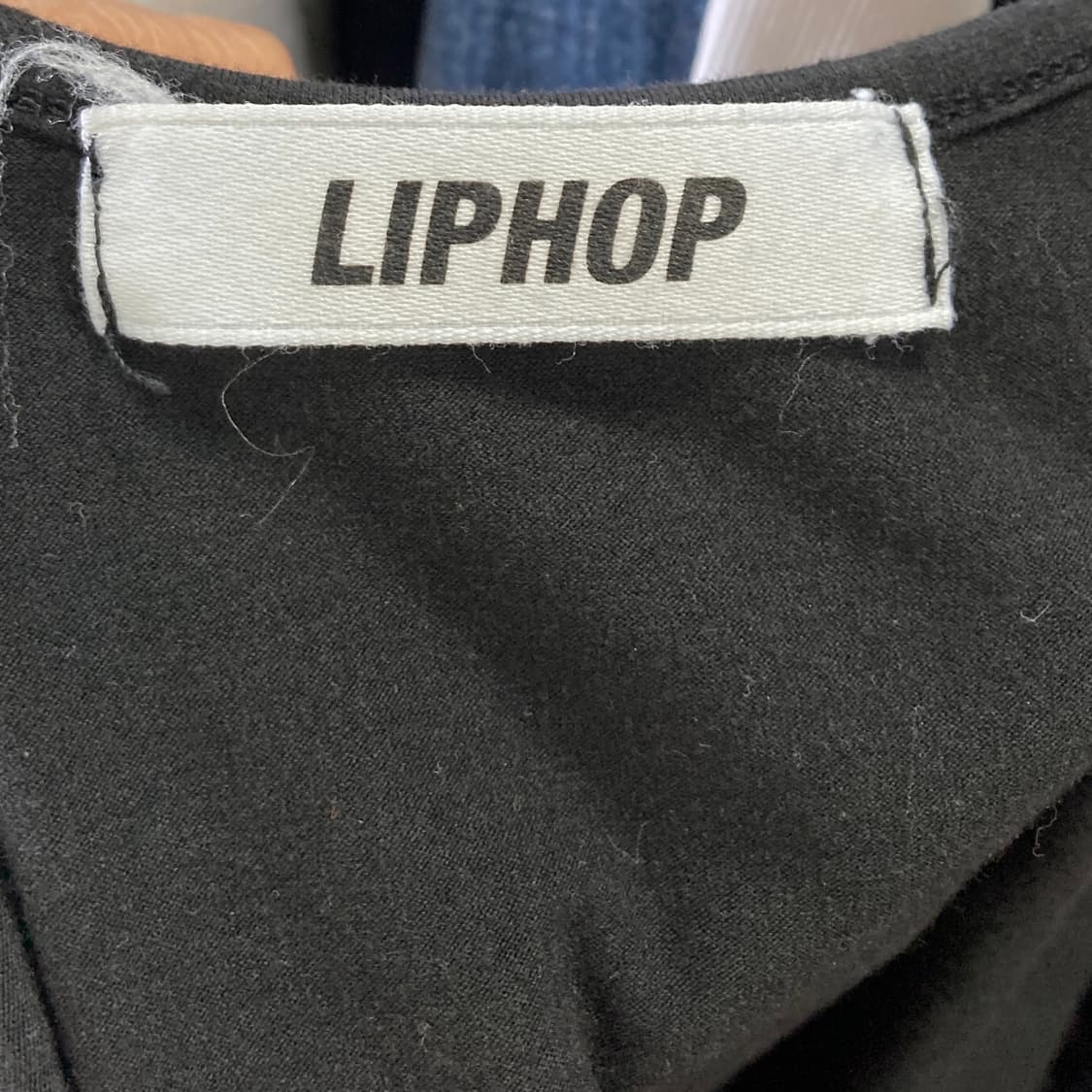 LIPHOP 유넥 여성반팔 블랙 F 상품이미지4