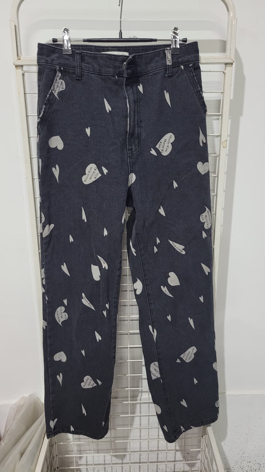 22년 마뗑킴 하트 프린트 데님 M 상품이미지1