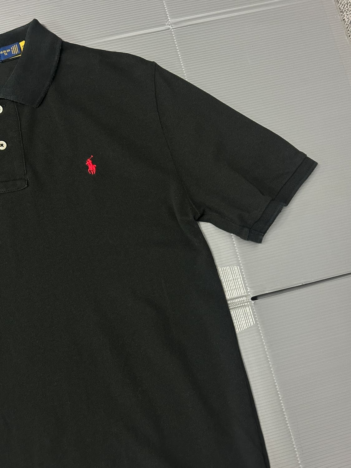 폴로 랄프로렌 클래식핏 반팔 카라티 블랙 XL(18-20) 상품이미지3