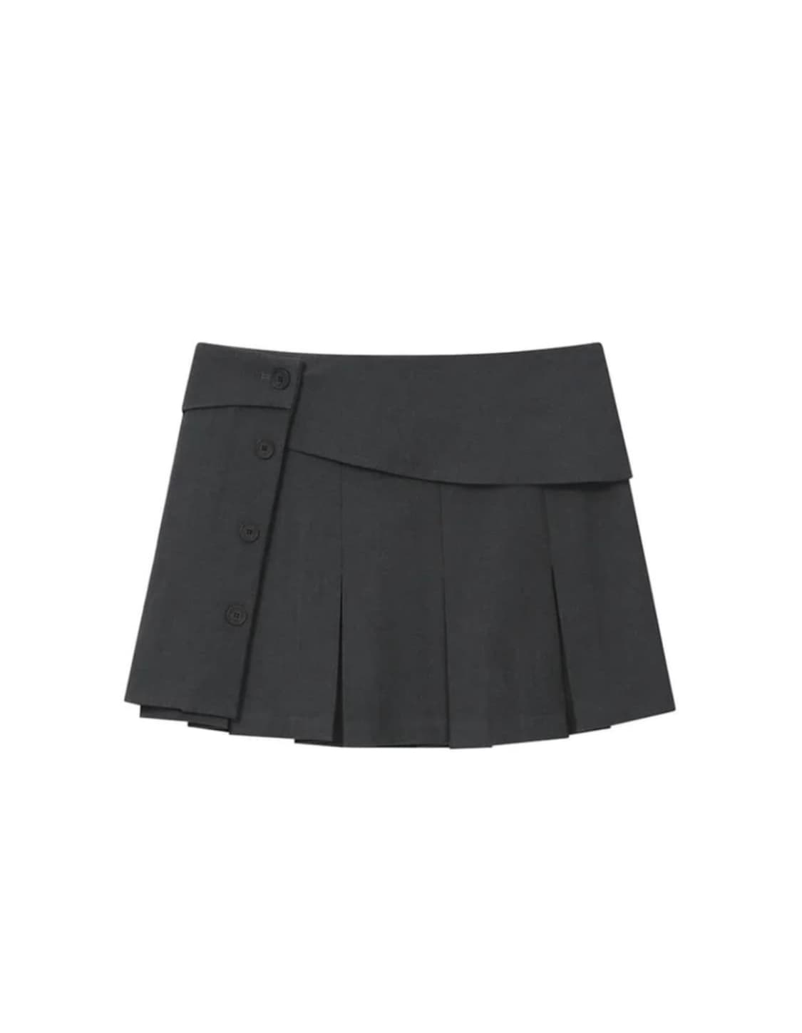 미세키서울 Pleats wrap mini skirt CHARCOAL 상품이미지2