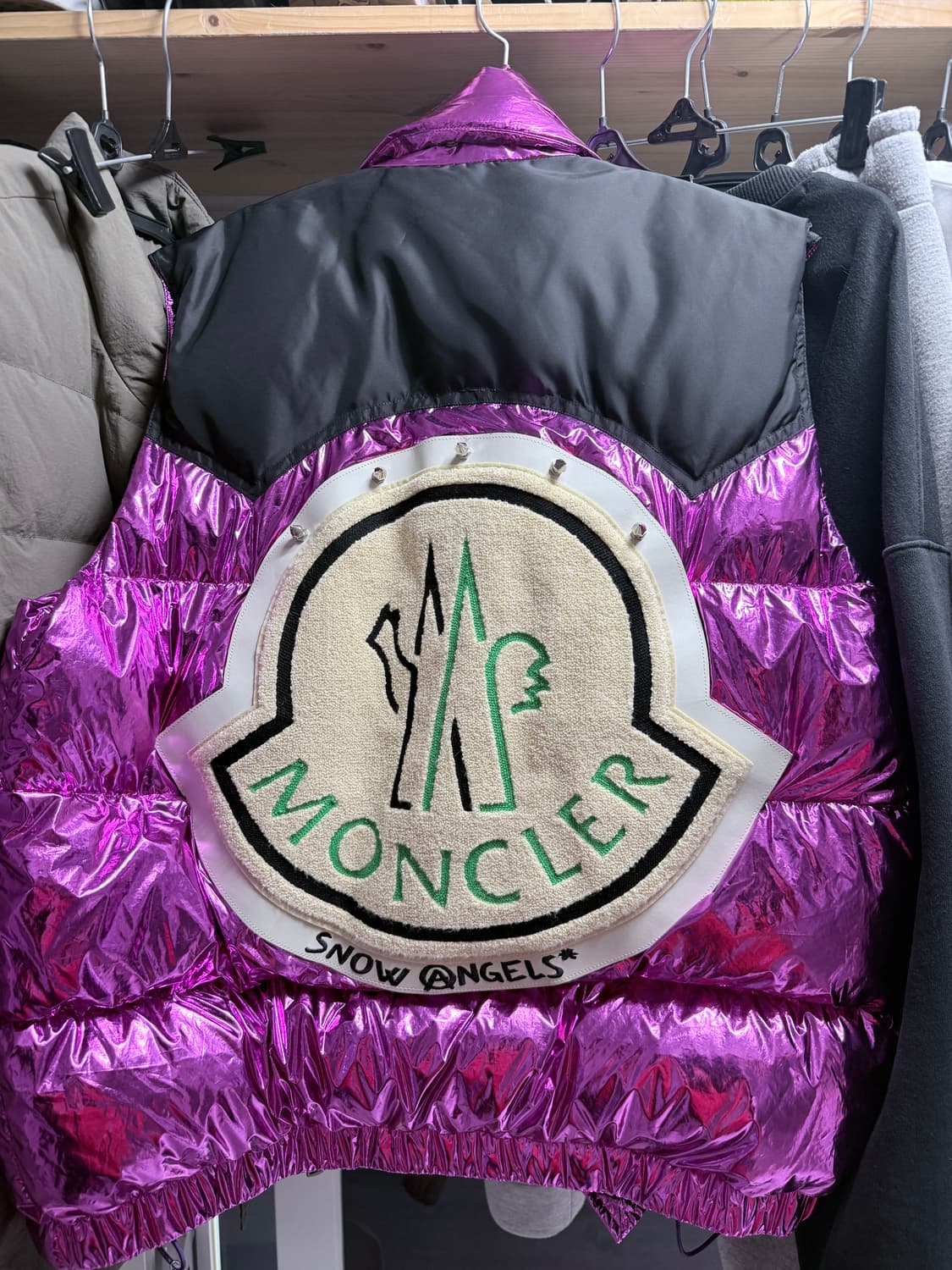 몽클레어 그레노블 스노우엔젤 메탈릭 퍼플 패딩베스트 1사이즈 상품이미지6