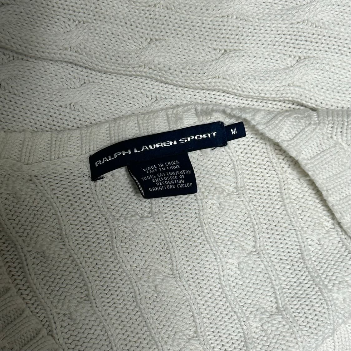 🫶🏻 폴로랄프로렌 스포츠 여성용 화이트 브이넥 니트🫶🏻 상품이미지4