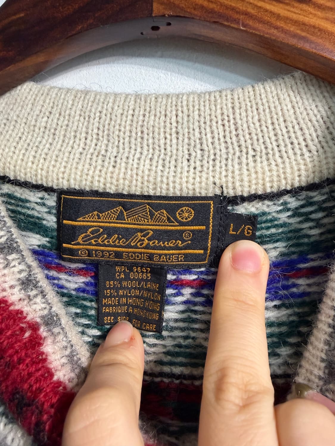 Eddie bauer 에디바우어 울85% 노르딕 니트 L 상품이미지6