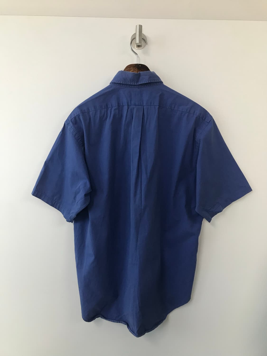 폴로 랄프로렌 자수로고 블루 솔리드 하프 셔츠 상품이미지3